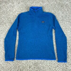 Patagonia Pullover Womens Small Blue Hiking Fleece Better Sweater 1/4 Zip Gorp